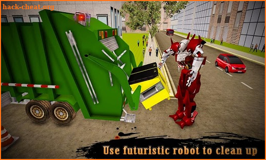 Real Robot Transformation Garbage Truck Driving 3D screenshot