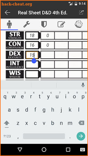 Real Sheet ∞: D&D 4th + Dices screenshot