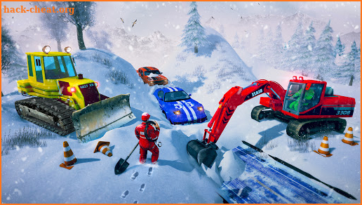 REAL SNOW EXCAVATOR: SNOW BLOWER CRANE SIMULATOR screenshot