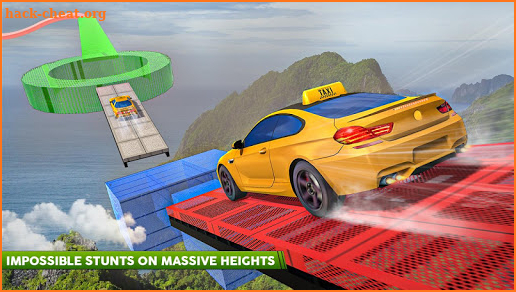 Real Taxi Car Stunts 3D: Impossible Ramp Car Stunt screenshot