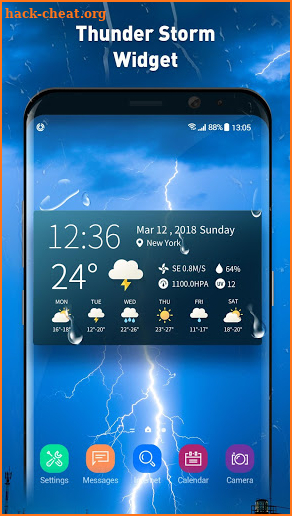 Real-time weather temperature report & widget screenshot