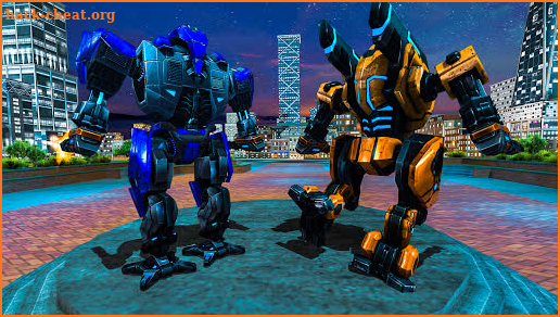 Real US Robot Fighting - Police Car Transport Game screenshot