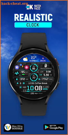 Realistic Clock - Watch Face screenshot