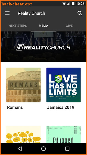 Reality Church screenshot