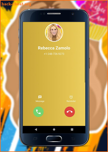 Rebecca Zamolo video call and chat simulator screenshot