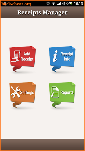 Receipts Manager for Android screenshot