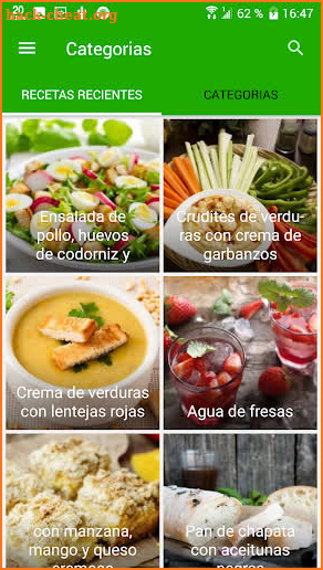 Recetas bajas en calorías screenshot