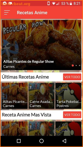 Recetas Comida Anime screenshot