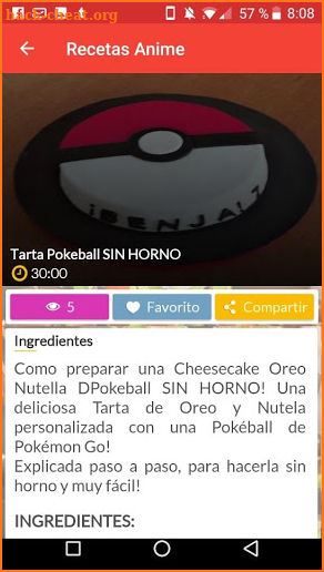 Recetas Comida Anime screenshot