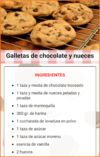 Recetas de galletas faciles screenshot