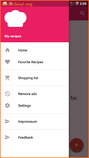 Recipe book App screenshot