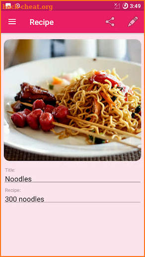 Recipe book App screenshot