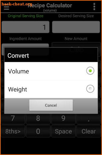 Recipe Calculator screenshot