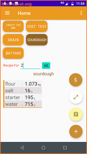 Recipelator -Smart Recipe calculator screenshot