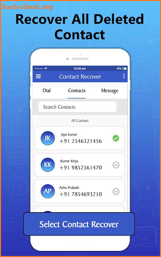 Recover All Deleted Contact & Sync screenshot