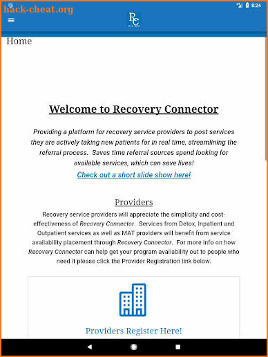 Recovery Connector screenshot