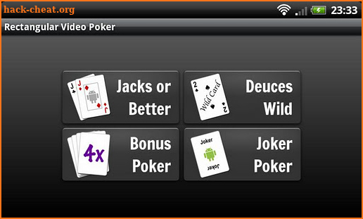 Rectangular Video Poker screenshot