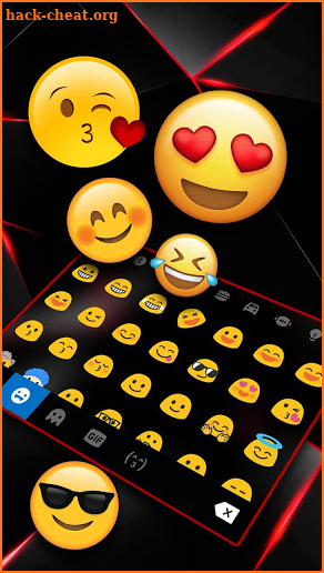 Red Black Glass Keyboard Theme screenshot