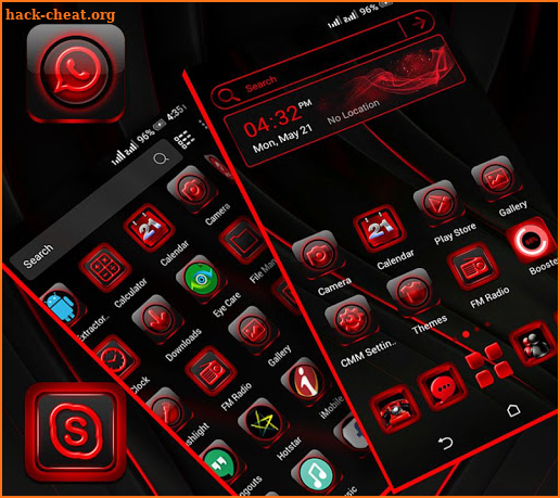 Red Black Launcher Theme screenshot