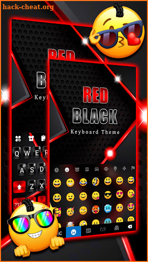 Red Black Metal 2 Keyboard Background screenshot