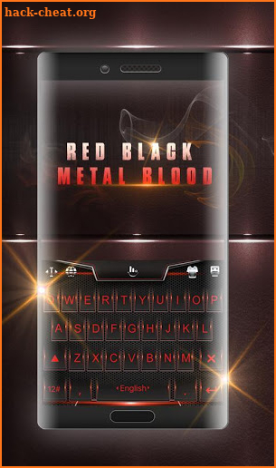 Red Black Metal Blood Keyboard Theme screenshot