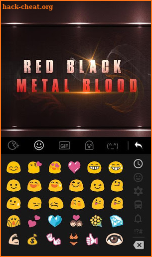 Red Black Metal Blood Keyboard Theme screenshot