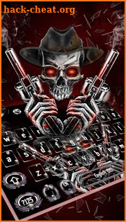 Red Blood Skull Gun Keyboard Theme screenshot