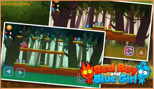 Red boy and Blue girl in Forest Temple Maze screenshot