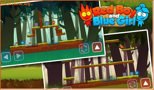 Red boy and Blue girl in Forest Temple Maze screenshot