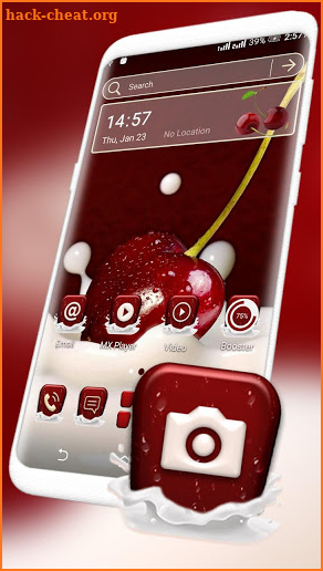 Red Cherry Launcher Theme screenshot