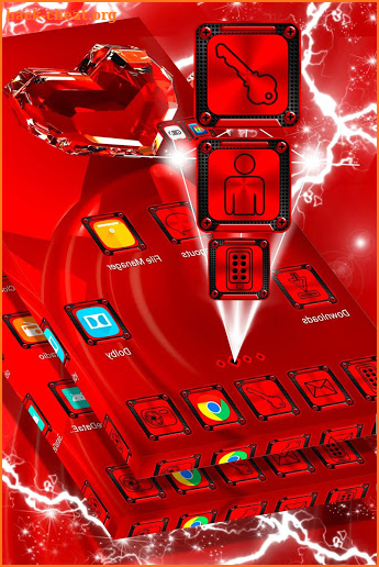 Red Crystal Heart Launcher screenshot