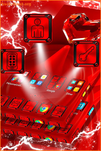 Red Crystal Heart Launcher screenshot