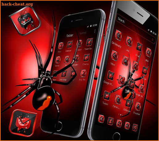 Red Dark Black Spider Launcher Theme 🕷️🕸️ screenshot