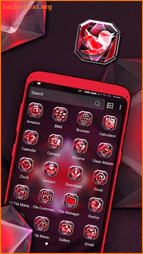 Red Diamond Launcher Theme screenshot