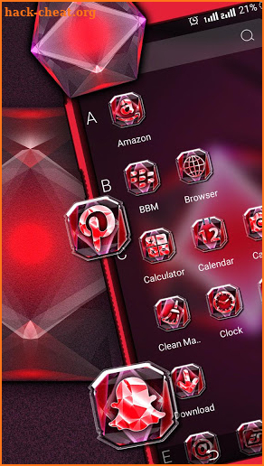 Red Diamond Launcher Theme screenshot