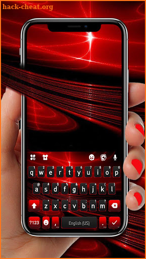 Red Flash 3D Keyboard Background screenshot