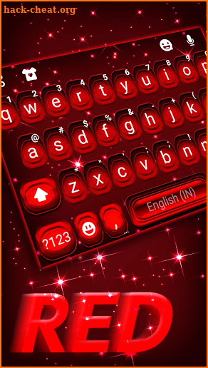 Red Glow 3D Keyboard Theme screenshot