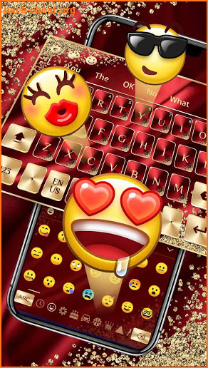 Red Gold Luxury Keyboard screenshot