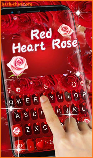 Red Heart Rose Keyboard Theme screenshot