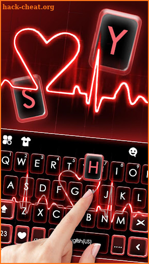 Red Heartbeat Keyboard Theme screenshot