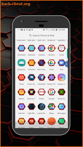 Red Hex Theme screenshot