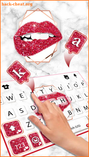 Red Hot Lips Keyboard Theme screenshot