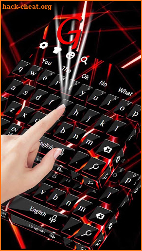 Red Laser Threads Keyboard screenshot