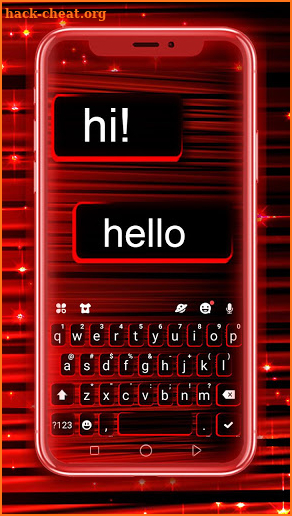 Red LED Flash Keyboard Theme screenshot