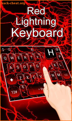 Red Lightning Keyboard Theme screenshot