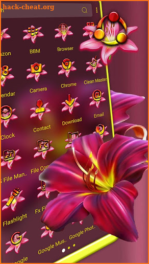 Red Lily Flower Theme screenshot