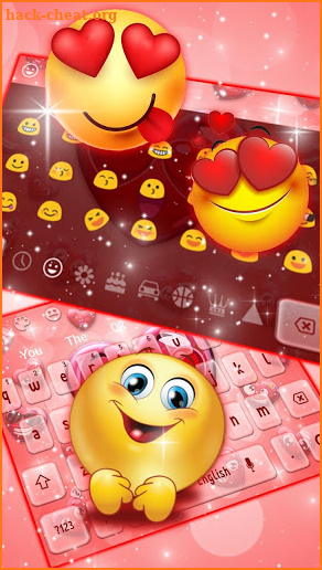 Red Love Heart Emoji Keyboard screenshot