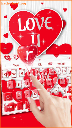 Red Love Heart  Keyboard Theme screenshot