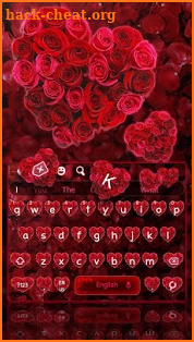 Red Love Rose Keyboard screenshot