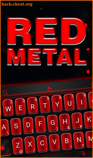 Red Metal Keyboard Theme screenshot